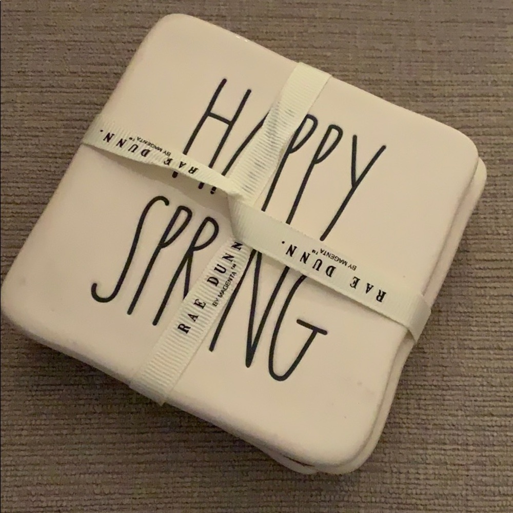 Set of 4 Rae Dunn coasters
